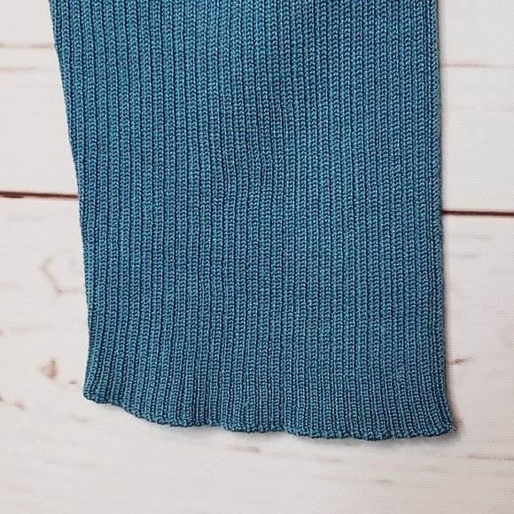 Coldwater Creek Silk Blend Mock Turtleneck Ribbed Sweater - Picture 3 of 8